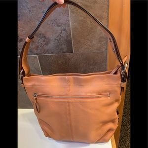 COACH Pebble All Leather Purse in Melon